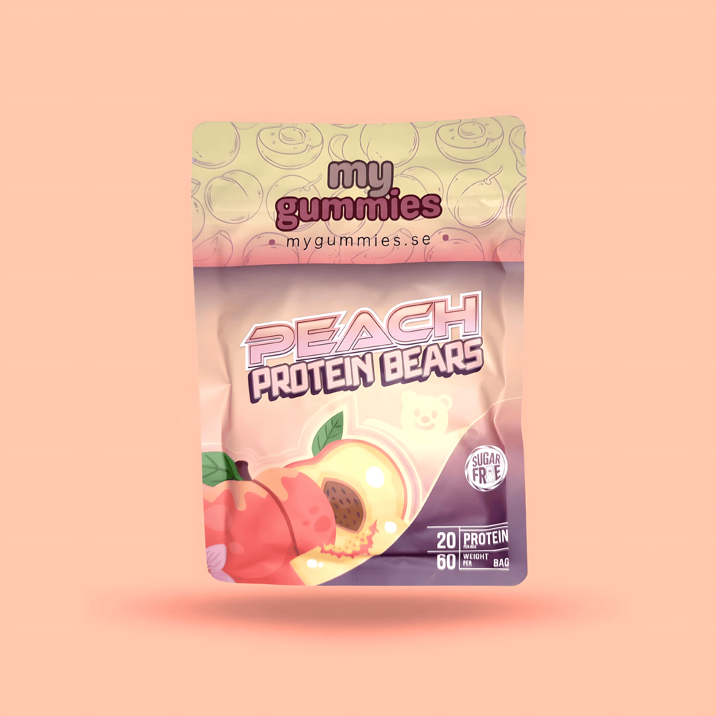 PEACH PROTEIN BEARS (5 PACK)